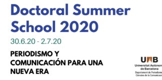 Doctoral Summer School 2020: periodismo y comunicación para una nueva era