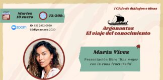 La autora Marta Vives impartirá una conferencia sobre la publicación de su libro “Una mujer con la cuna fracturada”