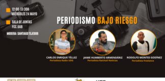 Participa en la jornada ‘Periodismo bajo riesgo’ sobre el estado de la profesión periodística en México Portada de 'Periodismo bajo riesgo'. Fuente: Gabinete de comunicación y Educación UAB