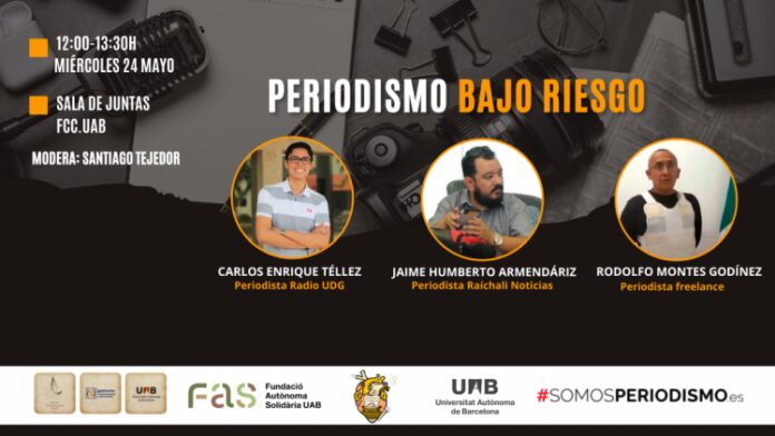 Portada de 'Periodismo bajo riesgo'. Fuente: Gabinete de comunicación y Educación UAB