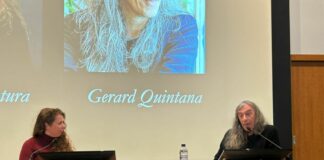 Gerard Quintana sobre l’intrusisme laboral al periodisme: “Jo defenso els intrusos” Gemma Ventura i Gerard Quintana a la conferència