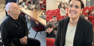 Entrevistes de la jornada: Martín Caparrós i Marta Santiago Martín Caparrós i Marta Santiago durant les entrevistes (Font pròpia)