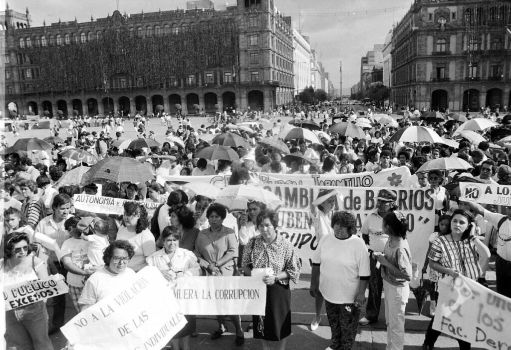 Manifestació l'any 1997 per compliment dels DDHH a Mèxic.