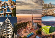 Barcelona vista des de la IA Collage de les imatges generades amb Canva IA (Font pròpia)