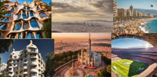 Barcelona vista des de la IA Collage de les imatges generades amb Canva IA (Font pròpia)