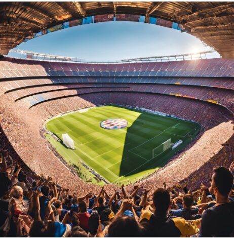 Imatge del Camp Nou creada amb Canva IA (Font pròpia).