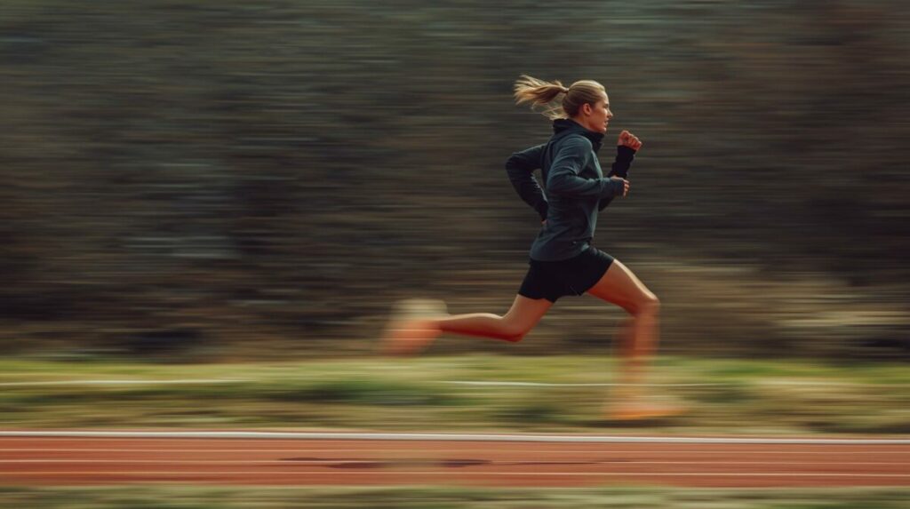 Imatge de noia fent esport.