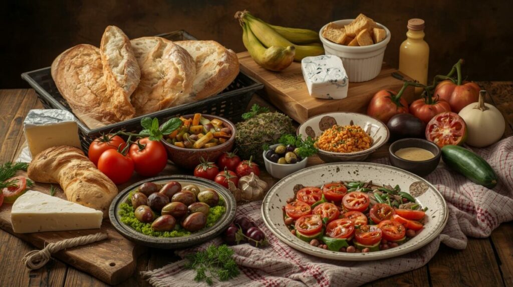 Imatge de diferents aliments autòctons.